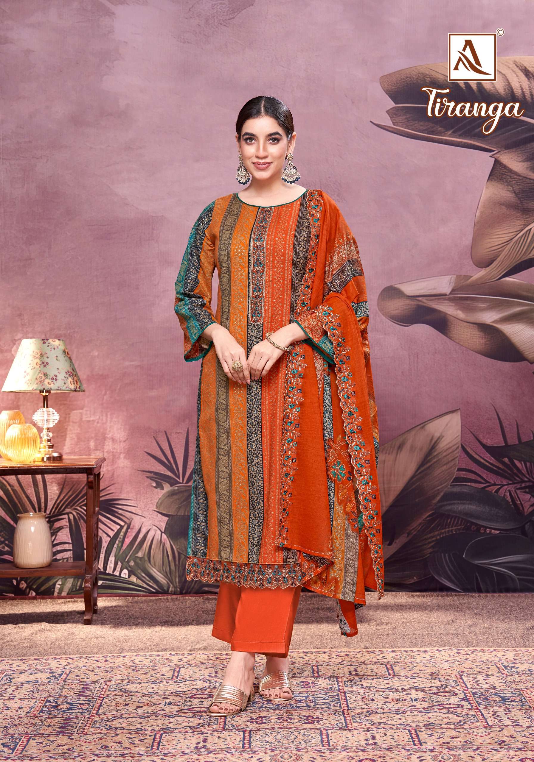 ALOK SUITS TIRANGA COTTON PRINT WITH FANCY EMBROIDERY WORK SUIT