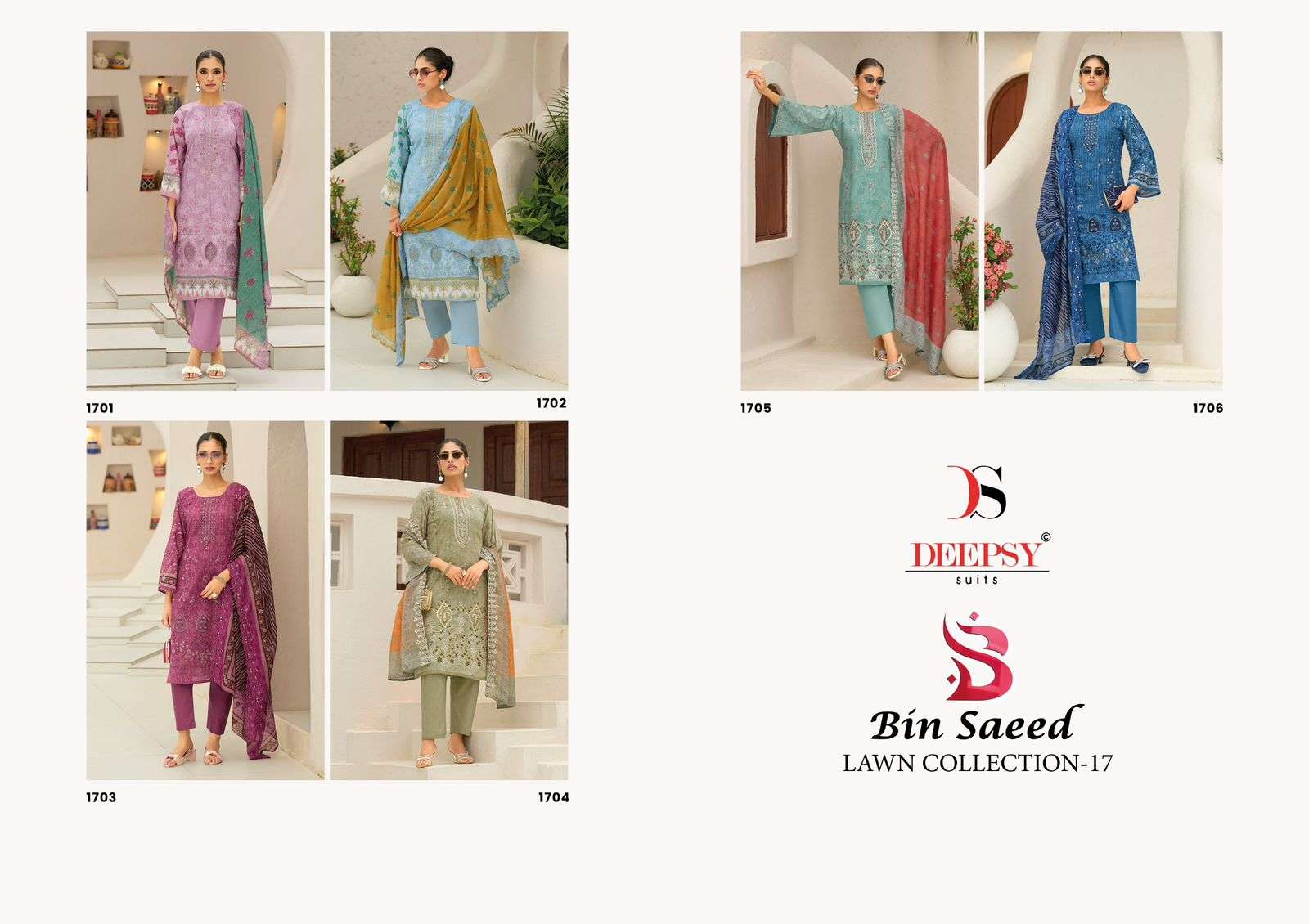 DEEPSY SUITS BIN SAEED LAWN COLLECTION VOL 17
