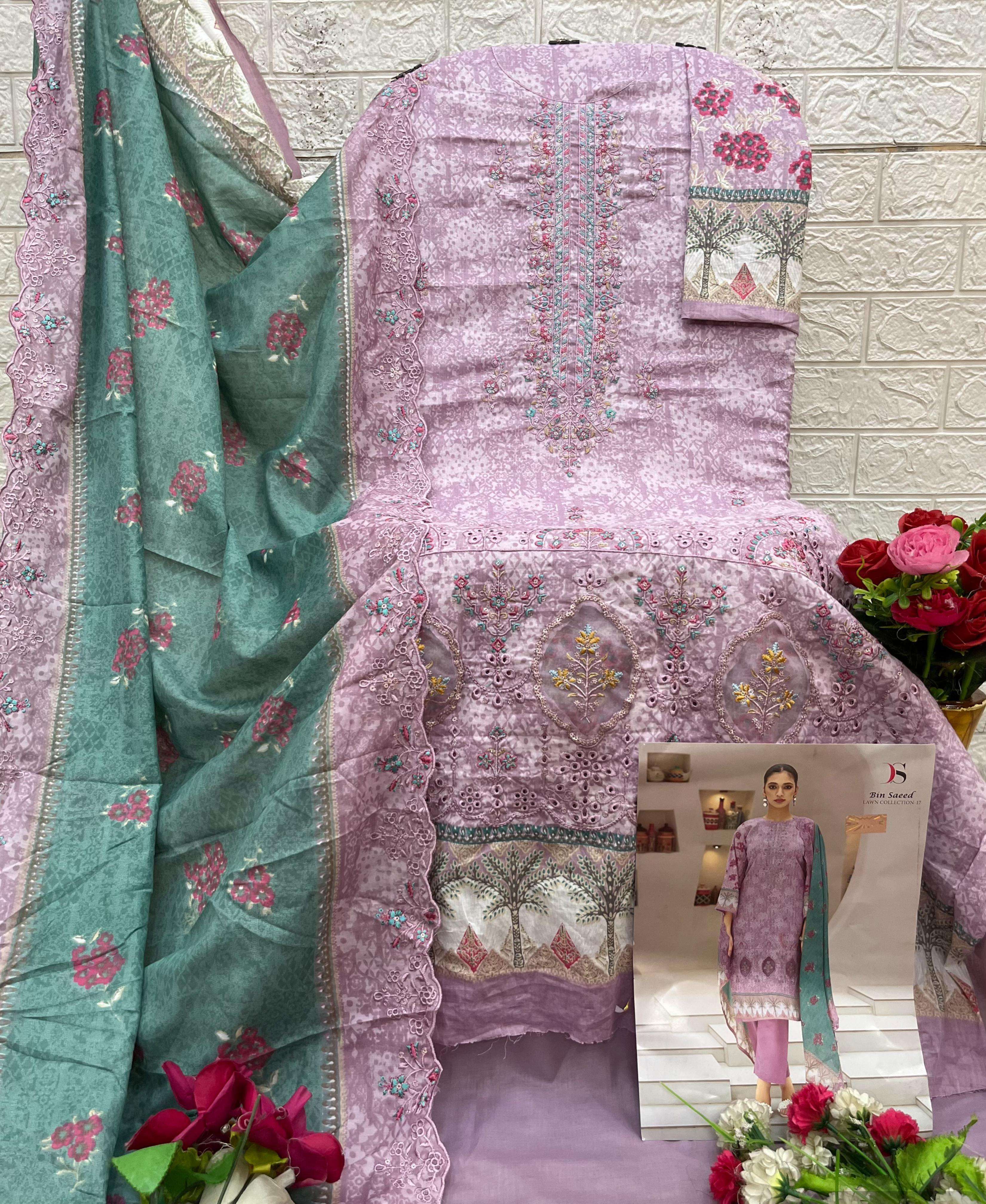 DEEPSY SUITS BIN SAEED LAWN COLLECTION VOL 17