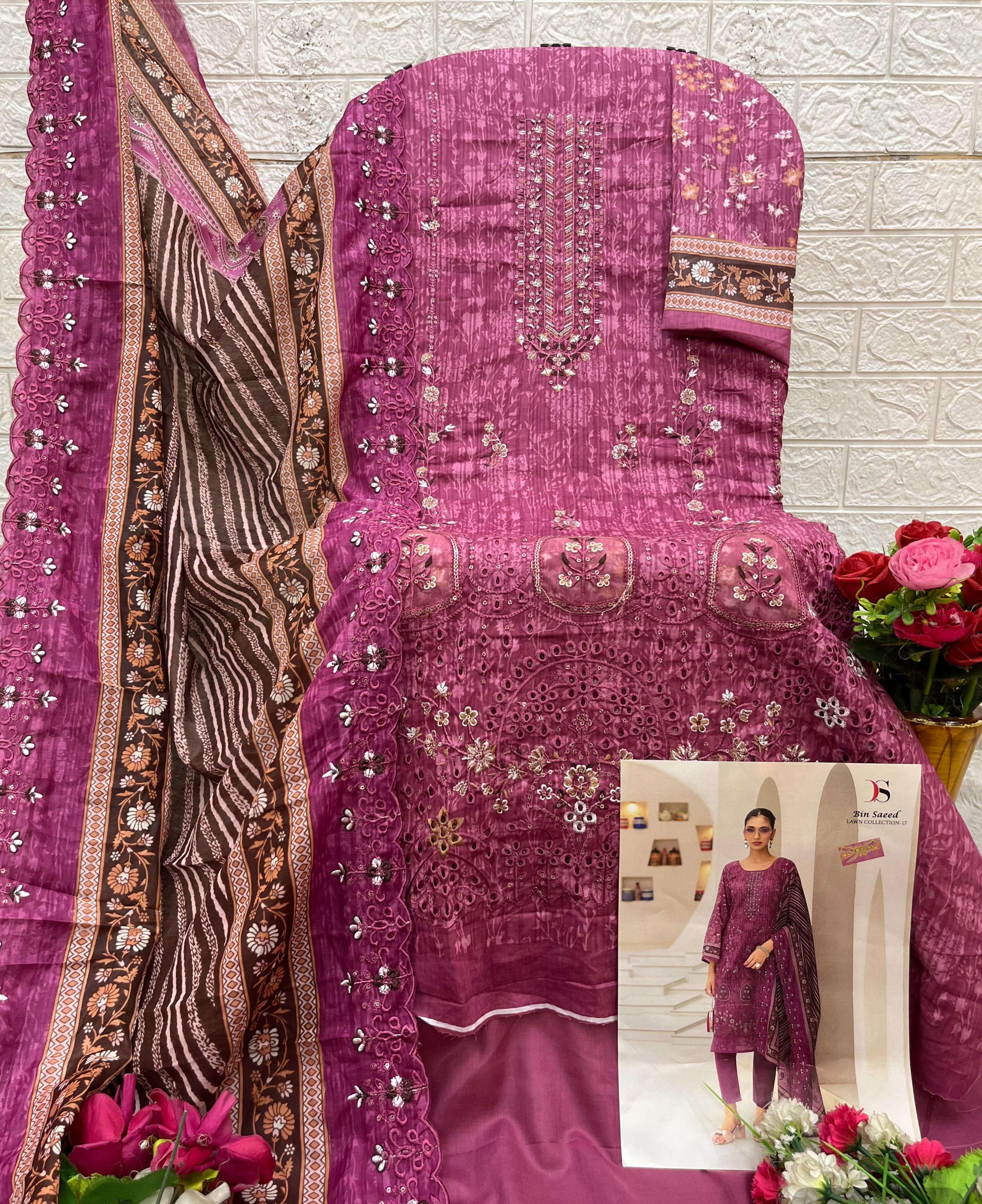 DEEPSY SUITS BIN SAEED LAWN COLLECTION VOL 17