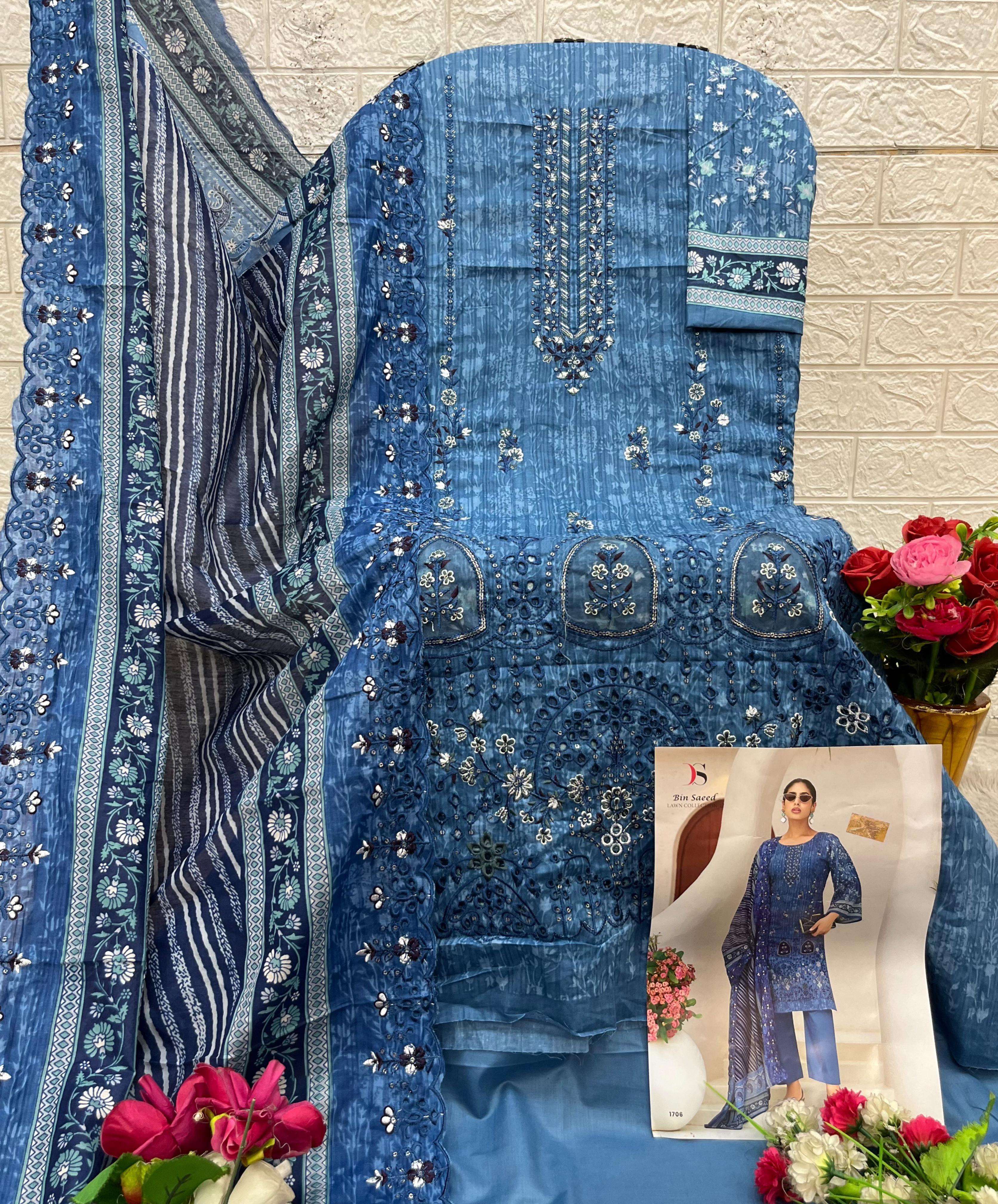 DEEPSY SUITS BIN SAEED LAWN COLLECTION VOL 17