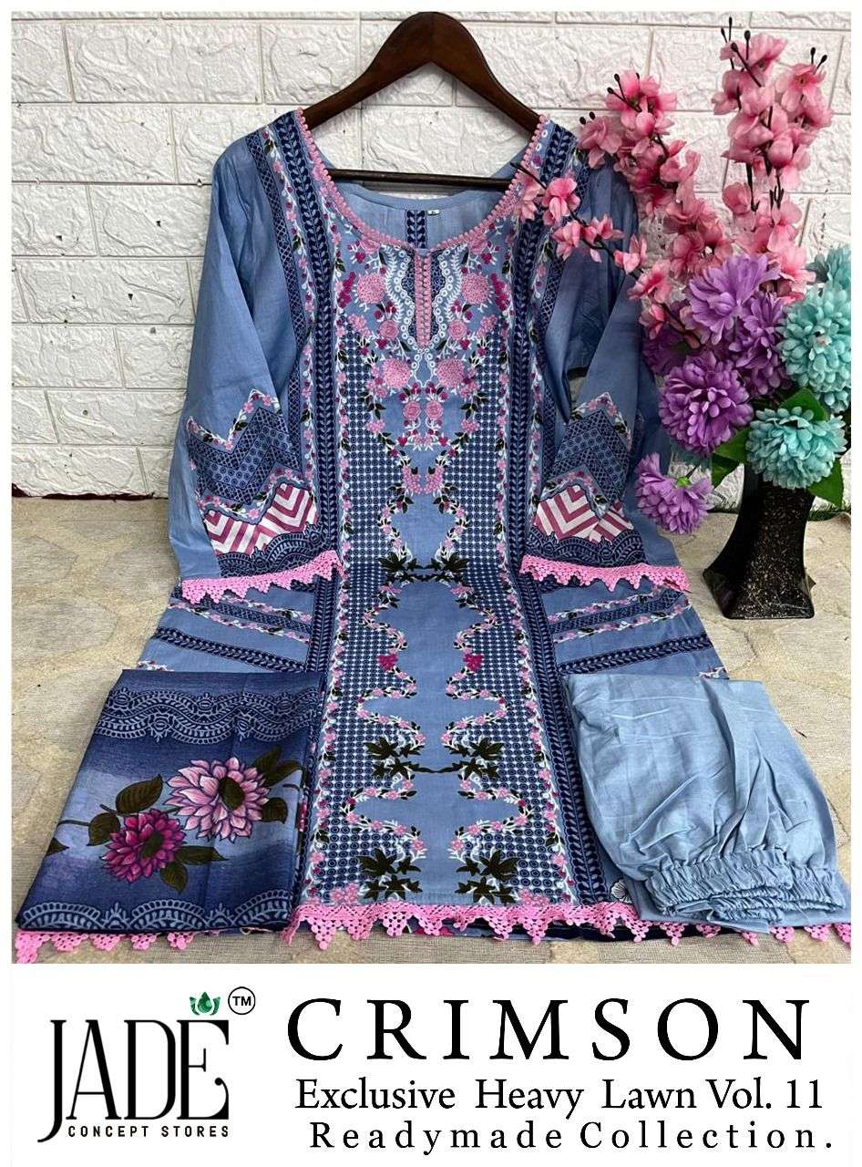 JADE CRIMSON EXCLUSIVE HEAVY LAWN COLLECTION VOL 11 READY MADE COLLECTION 