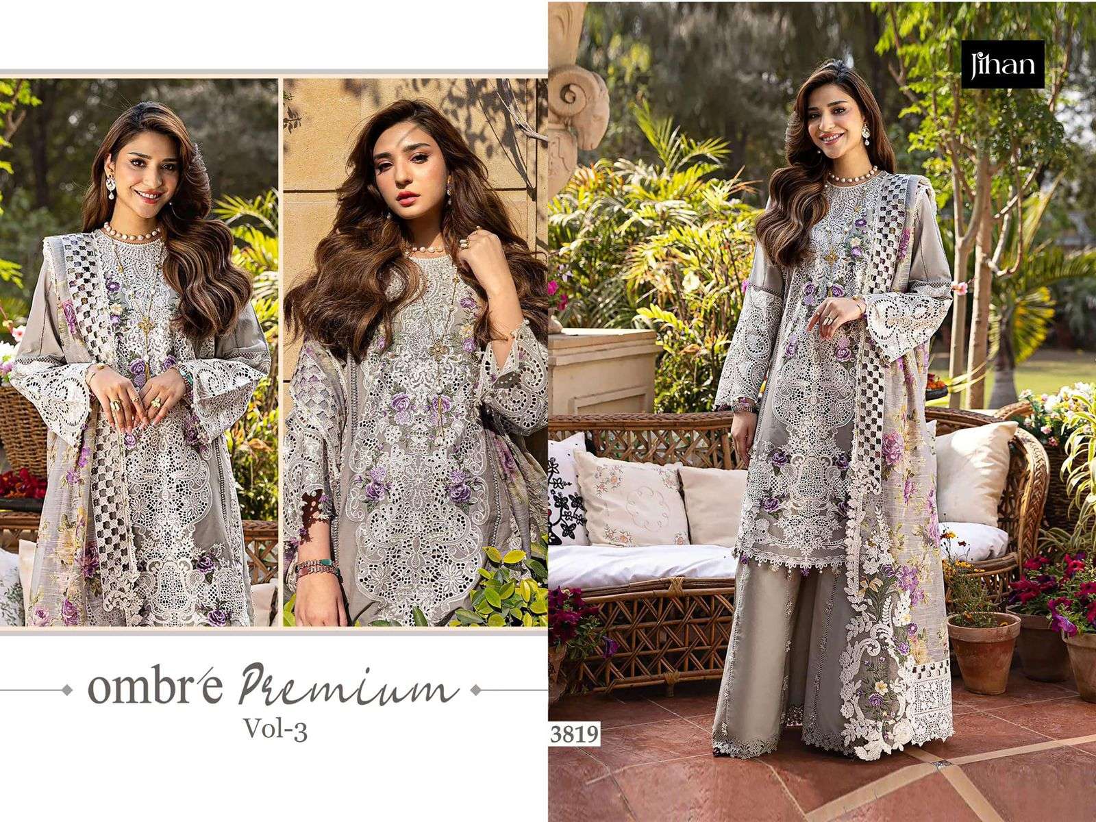  JIHAN OMBRE PREMIUM LAWN COLLECTION VOL 3