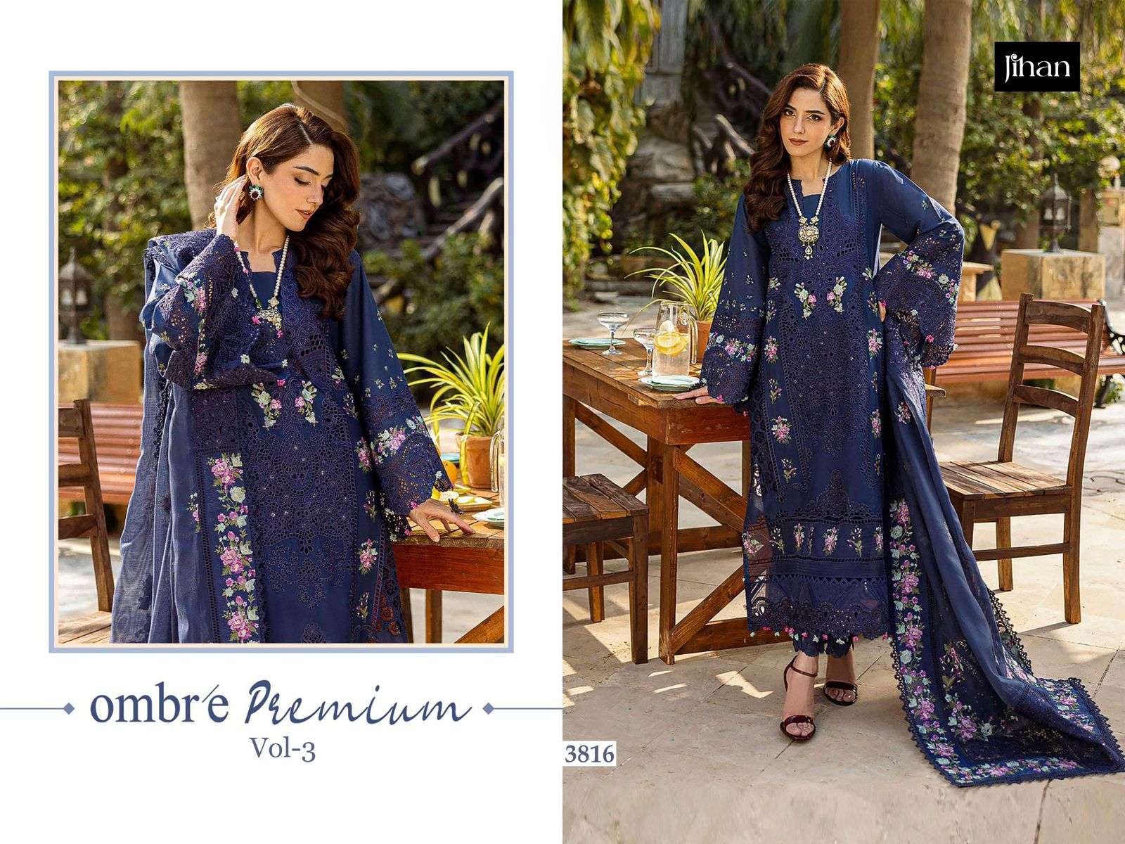  JIHAN OMBRE PREMIUM LAWN COLLECTION VOL 3