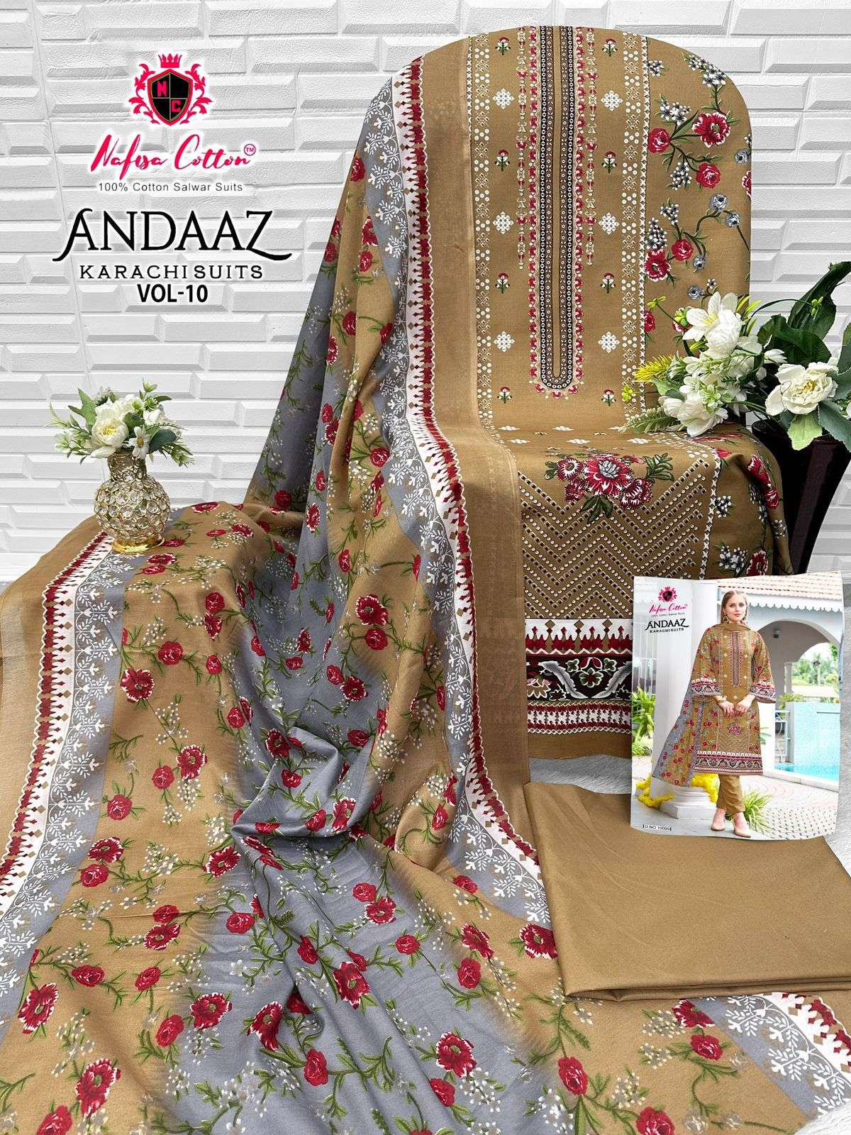 NAFISA COTTON ANDAAZ KARACHI SUITS VOL 10 