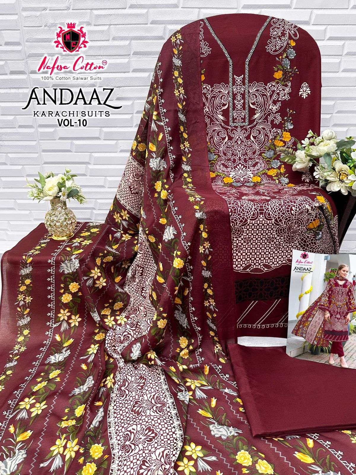 NAFISA COTTON ANDAAZ KARACHI SUITS VOL 10 
