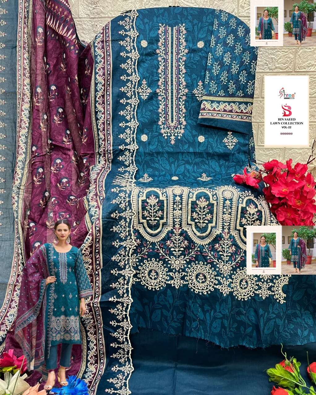 SHREE FABS BIN SAEED LAWN COLLECTION VOL 22 
