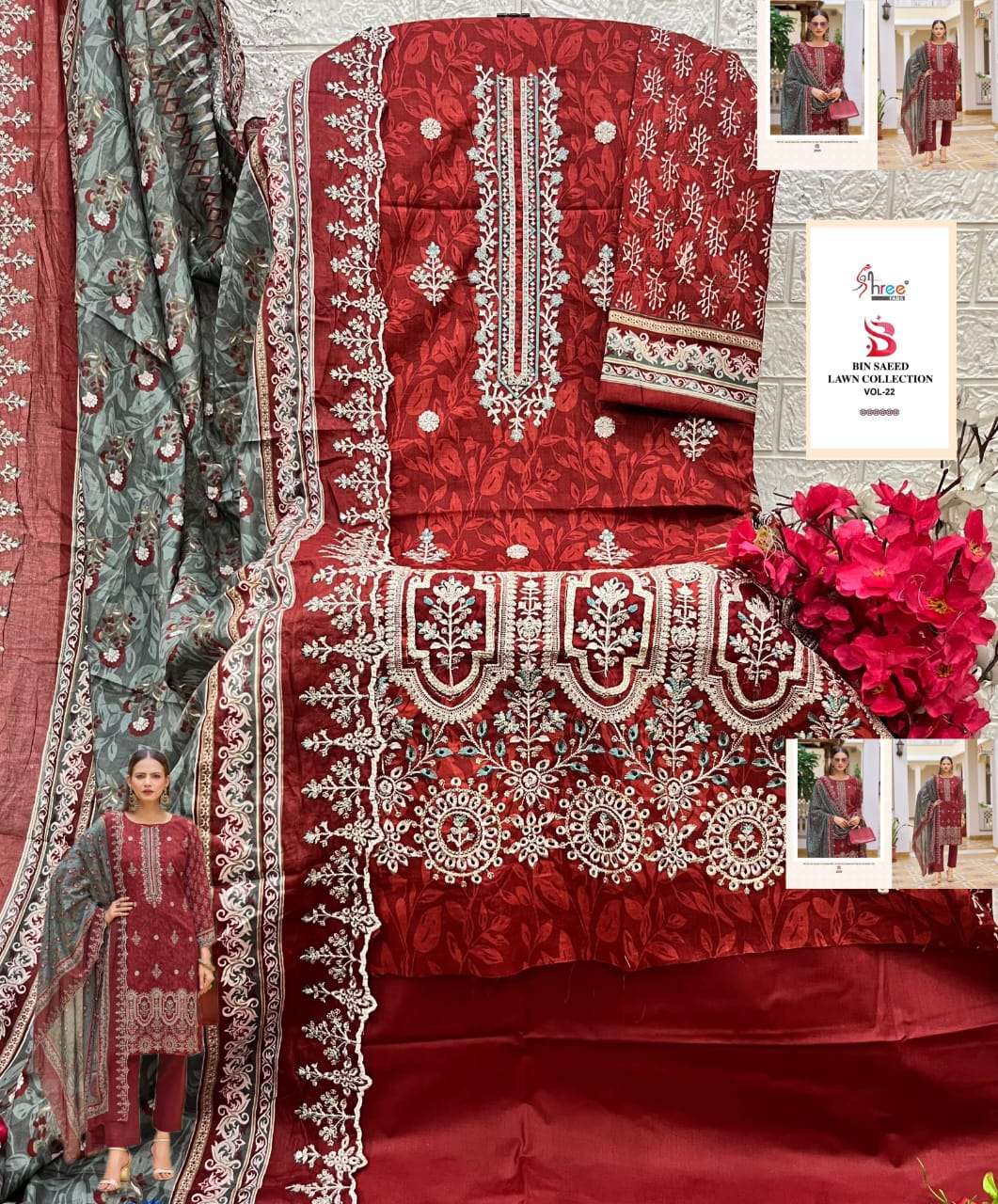 SHREE FABS BIN SAEED LAWN COLLECTION VOL 22 