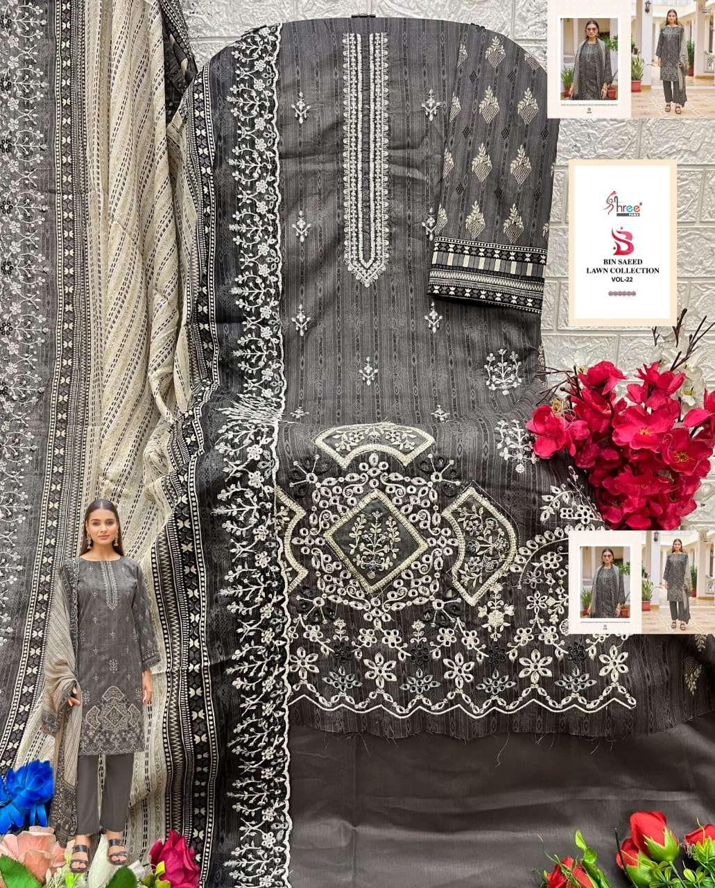 SHREE FABS BIN SAEED LAWN COLLECTION VOL 22 