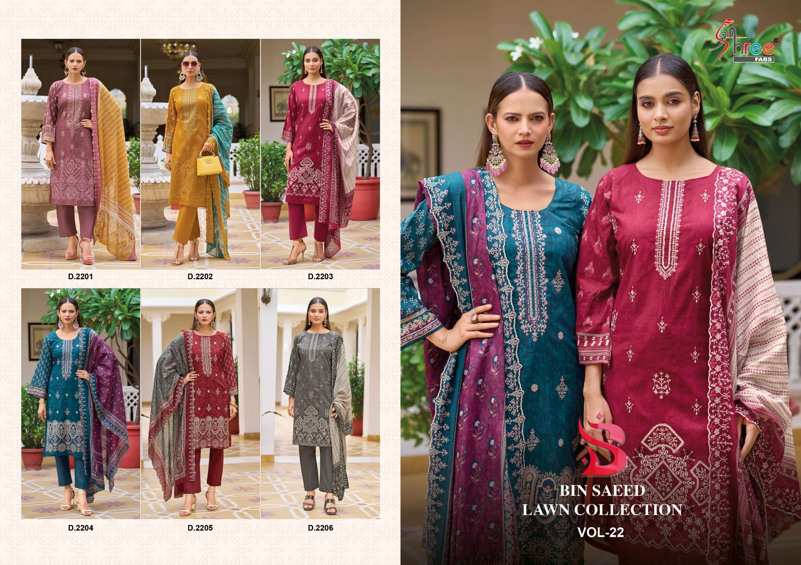 SHREE FABS BIN SAEED LAWN COLLECTION VOL 22 