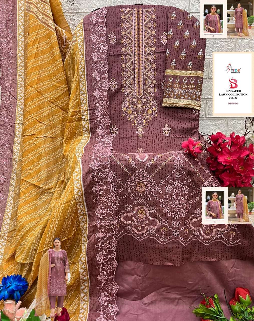 SHREE FABS BIN SAEED LAWN COLLECTION VOL 22 