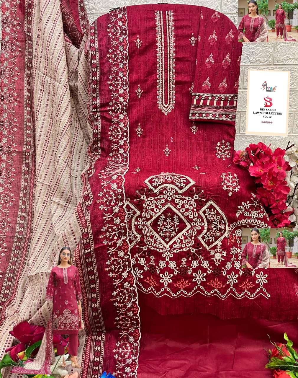 SHREE FABS BIN SAEED LAWN COLLECTION VOL 22 