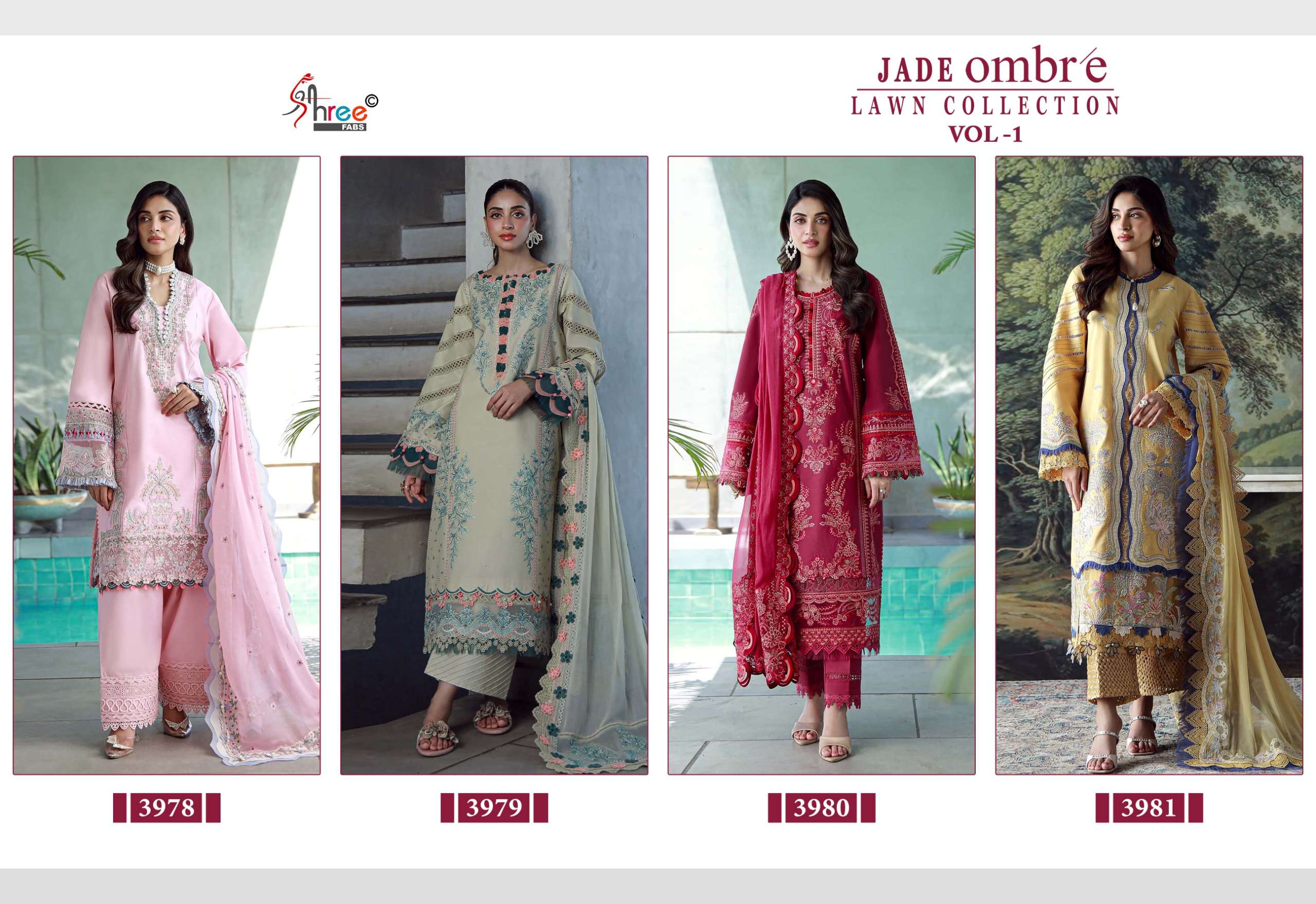SHREE FABS JADE OMBRE LAWN COLLECTION VOL 1