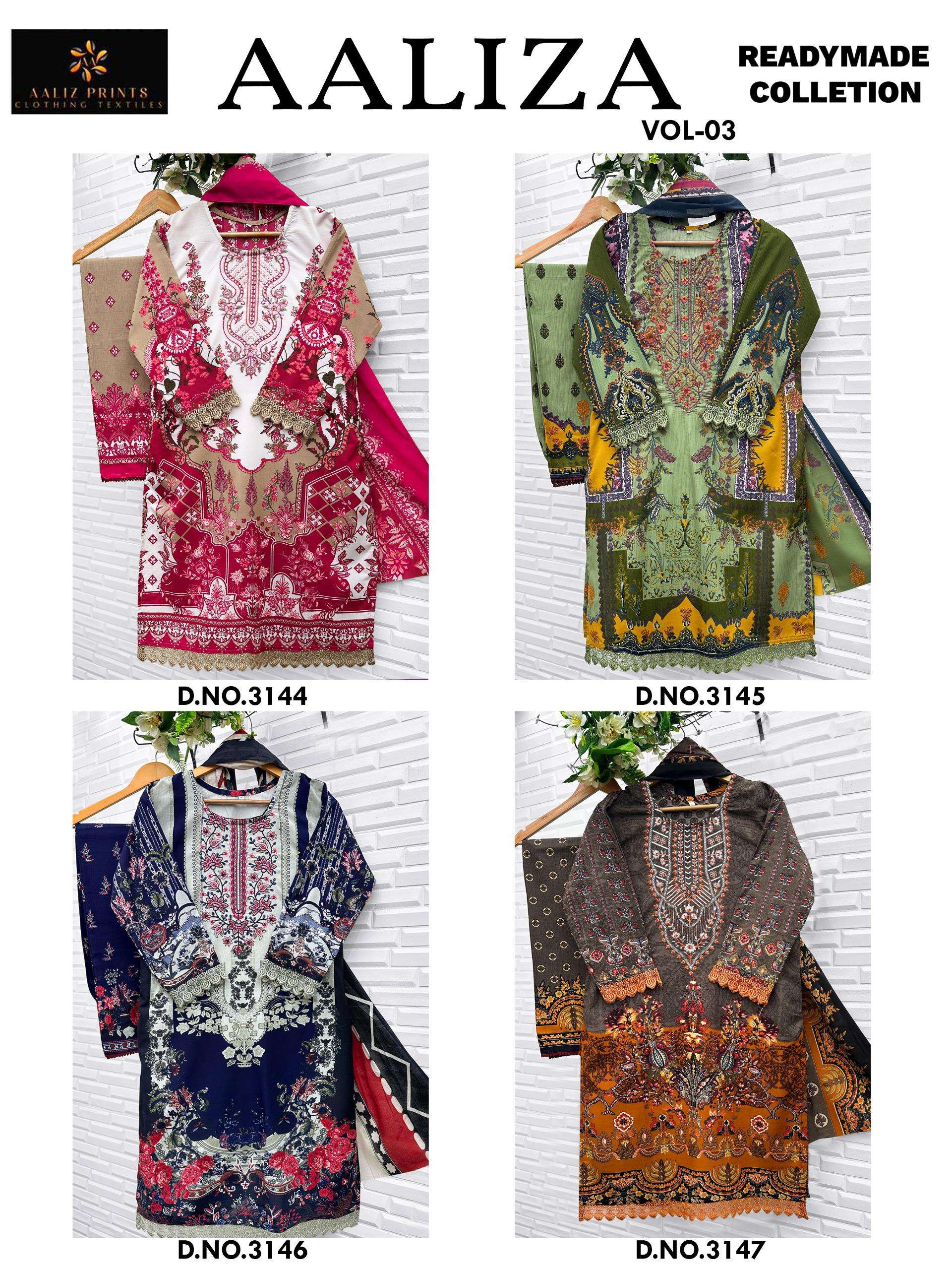 AALIZ PRINTS AALIZA VOL 3 READY MADE COLLECTION 