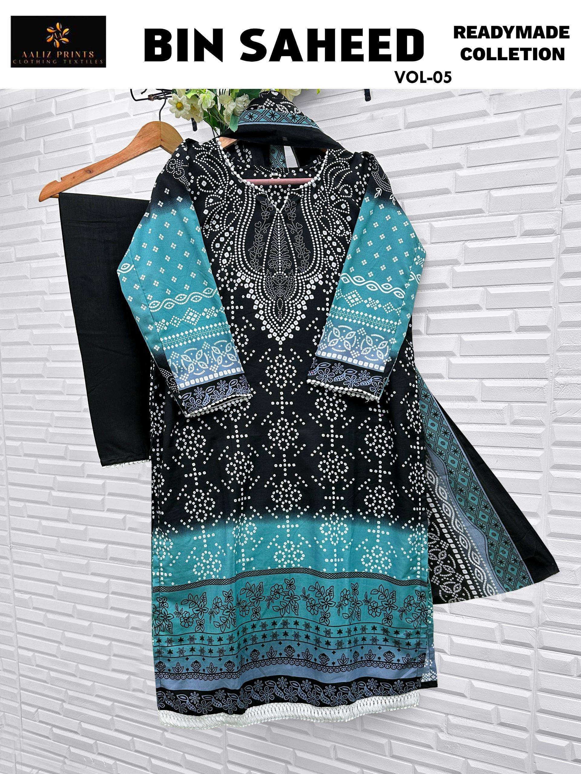  AALIZ PRINTS BIN SAHEED VOL 5 NX READY MADE COLLECTION 