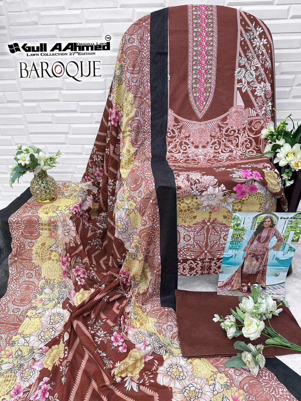GULL AAHMED BAROQUE VOL 2 LAWN COTTON DIGITAL PRINTS SALWAR SUIT