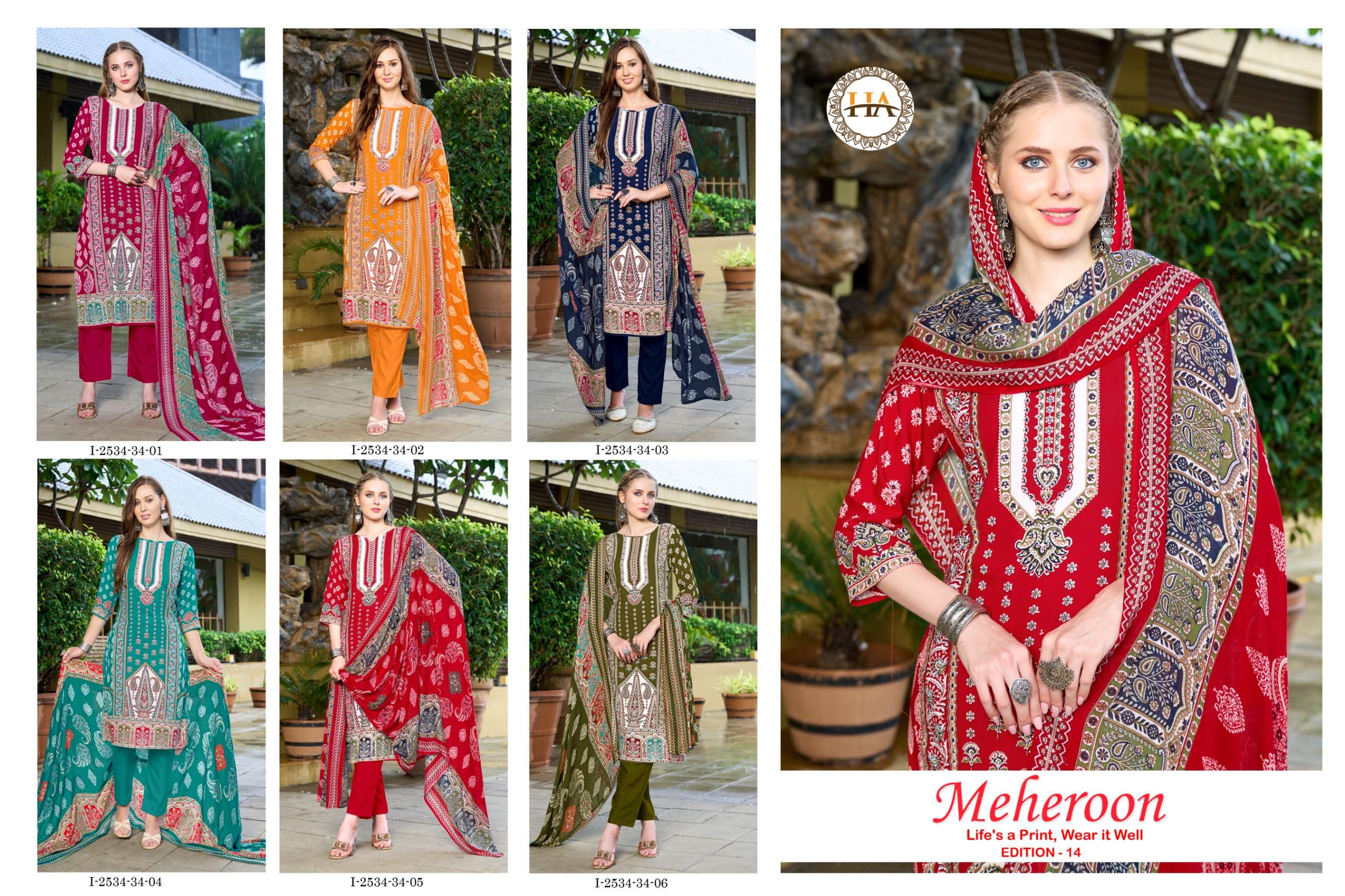 HARSHIT FASHION HUB MEHEROON EDITION 14 
