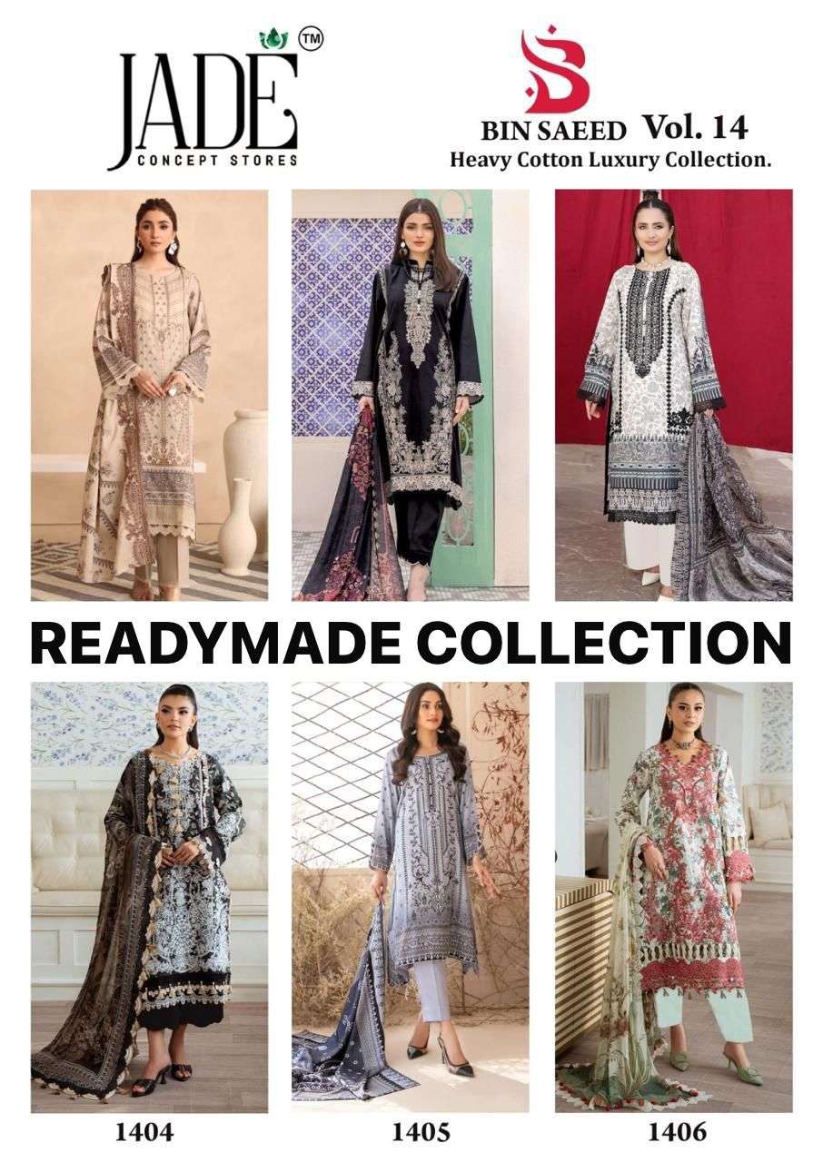 JADE BIN SAEED HEAVY COTTON LUXURY READY MADE COLLECTION VOL 14
