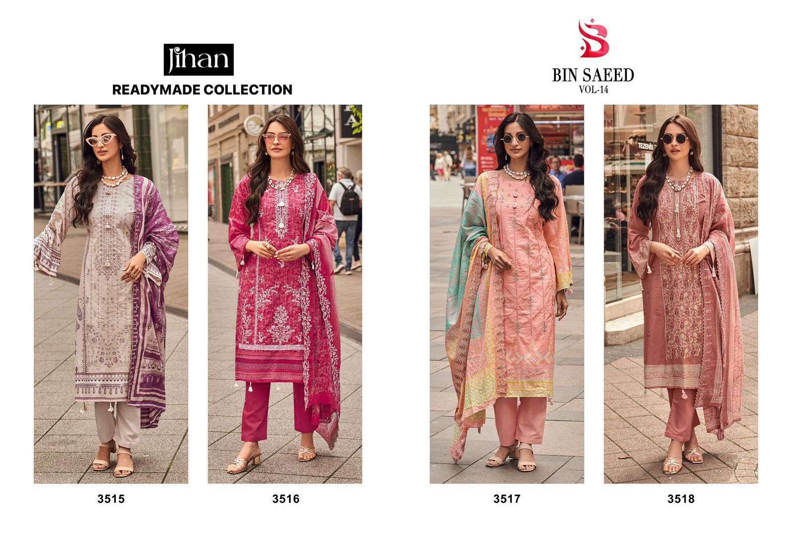 JIHAN BIN SAEED LAWN VOL 14 READY MADE COLLECTION 