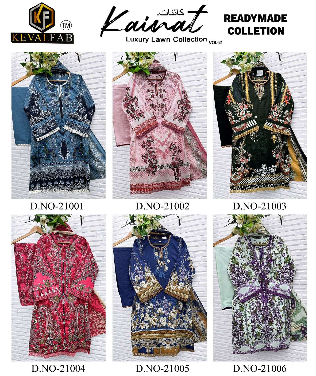 KEVAL FAB KAINAT VOL 21 READY MADE COLLECTION 