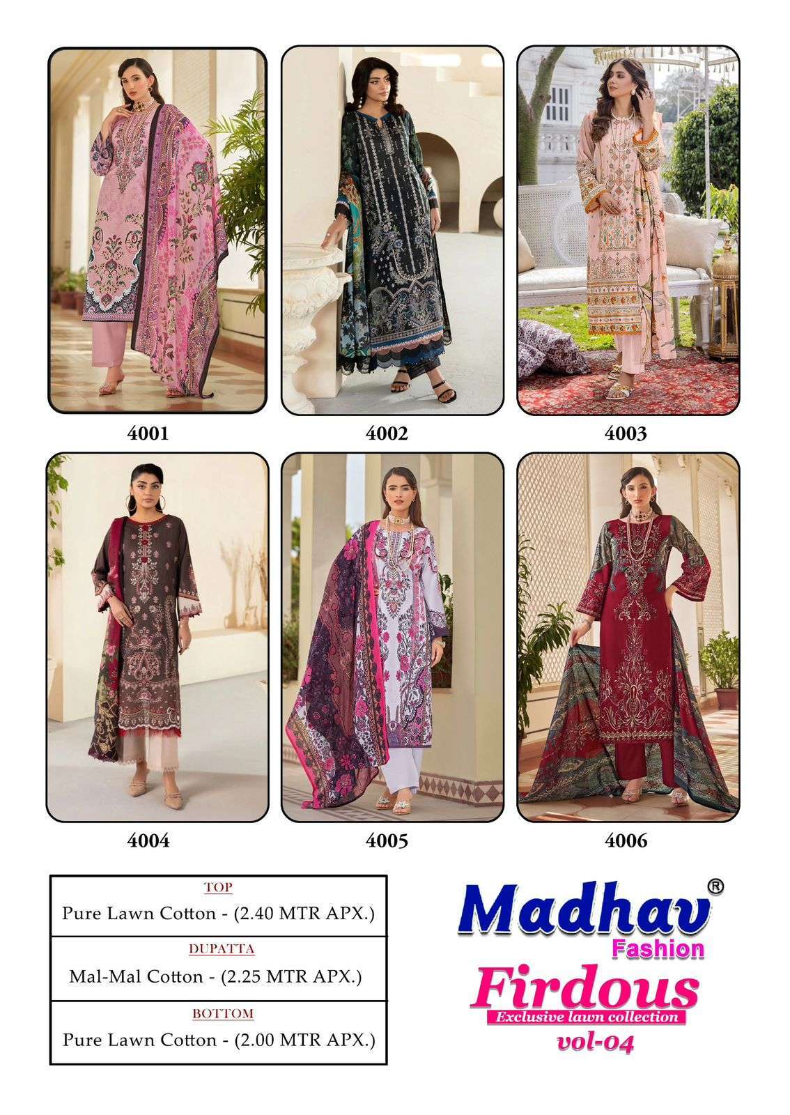 MADHAV FASHION FIRDOUS VOL 4 