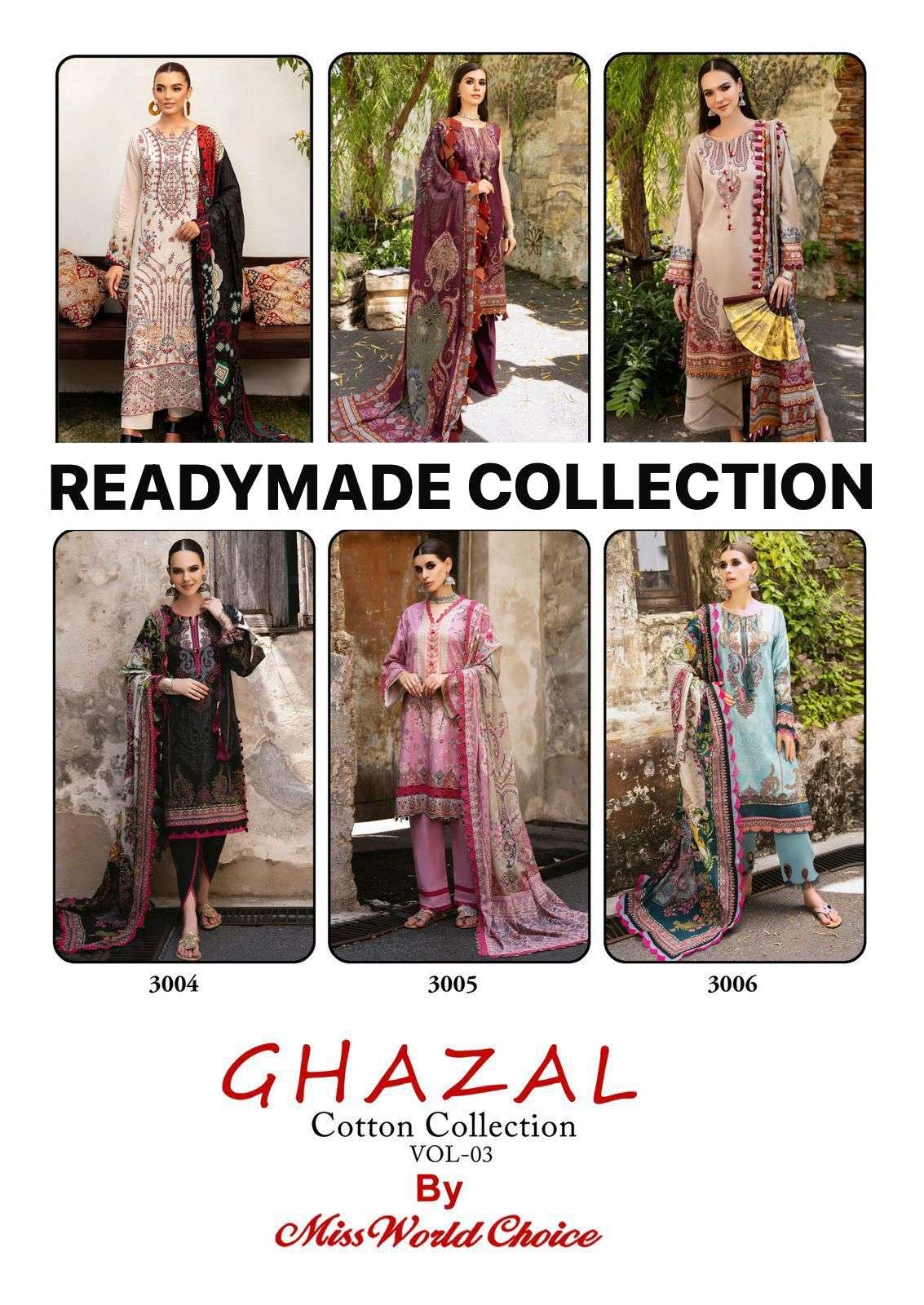 MISSWORLD CHOICE GHAZAL VOL 3 READY MADE COLLECTION 