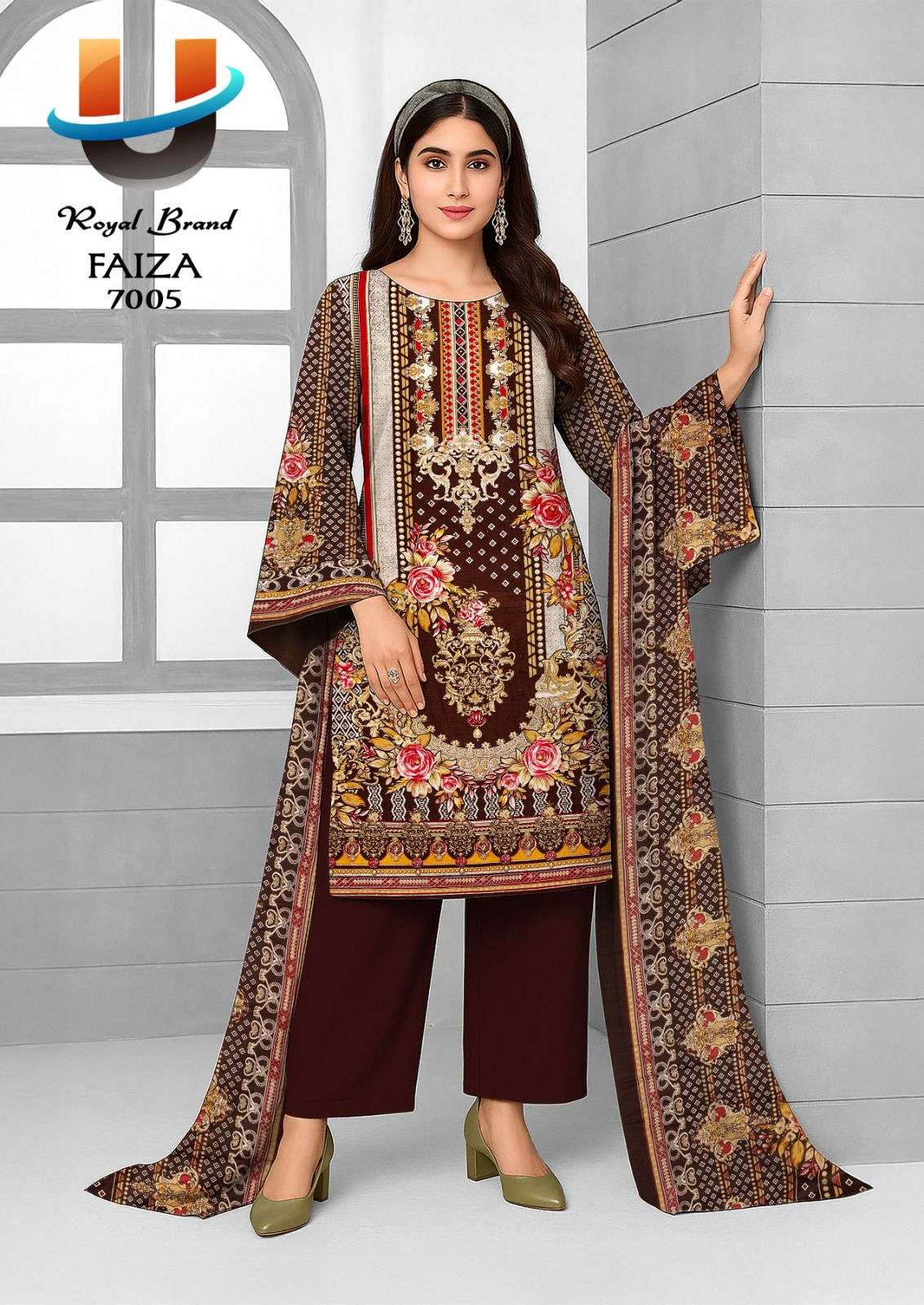 ROYAL BRAND FAIZA VOL 7 COTTON DIGITAL PRINT DRESS