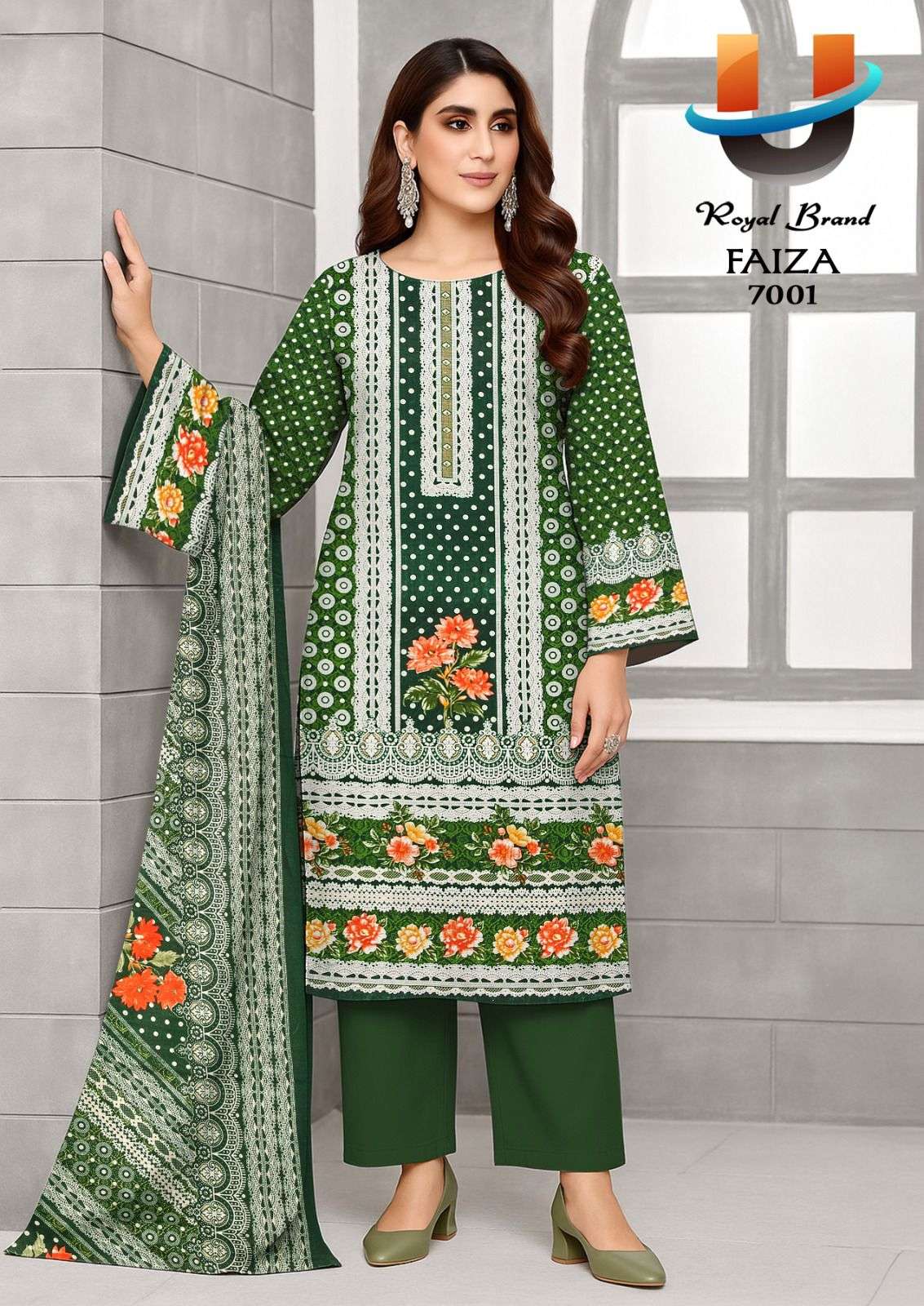 ROYAL BRAND FAIZA VOL 7 COTTON DIGITAL PRINT DRESS