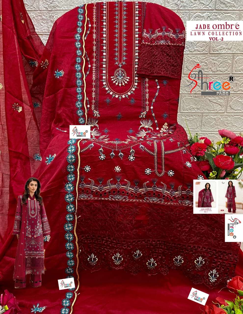 SHREE FABS JADE OMBRE LAWN COLLECTION VOL 2 