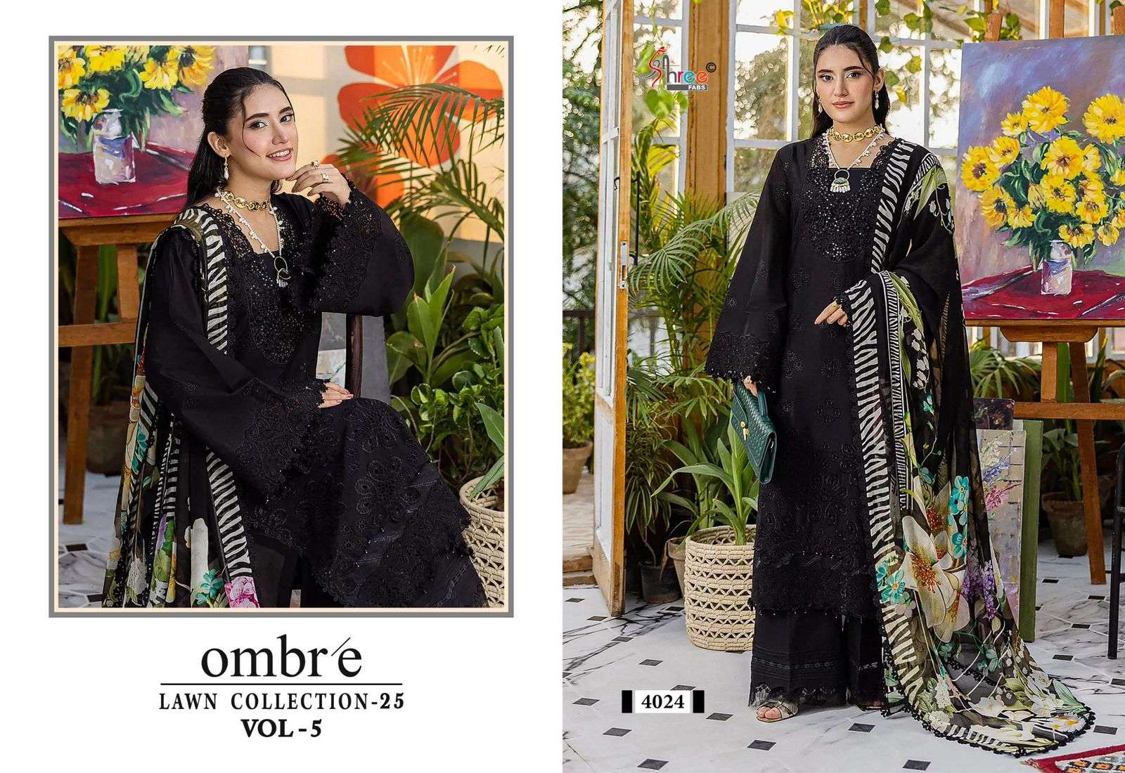 SHREE FABS OMBRE LAWN COLLECTION 25 VOL 5