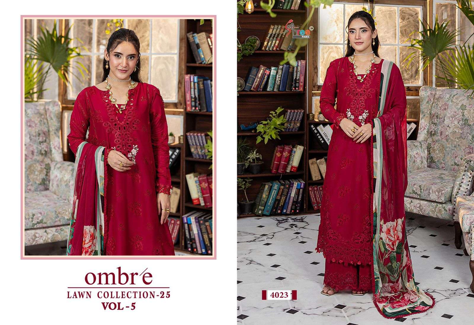 SHREE FABS OMBRE LAWN COLLECTION 25 VOL 5