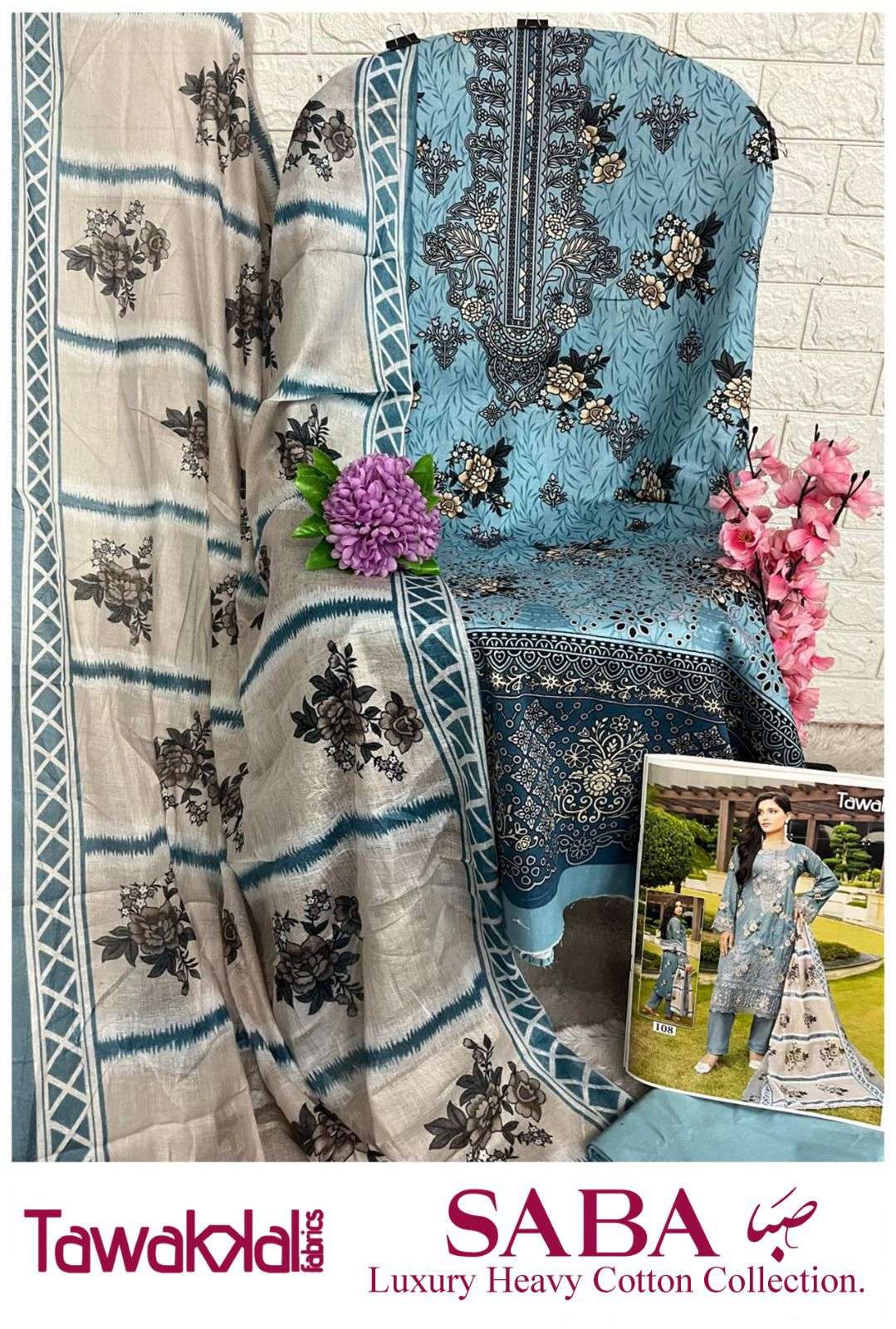 TAWAKKAL FABRICS SABA LUXURY HEAVY  COTTON COLLECTION