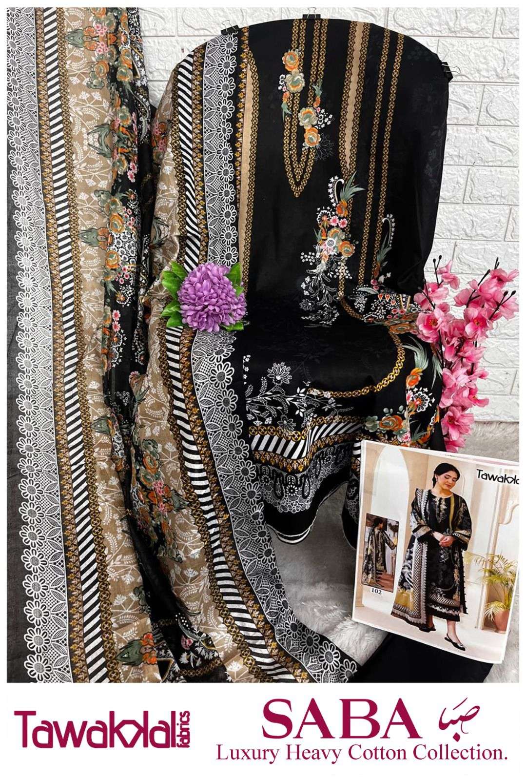 TAWAKKAL FABRICS SABA LUXURY HEAVY  COTTON COLLECTION