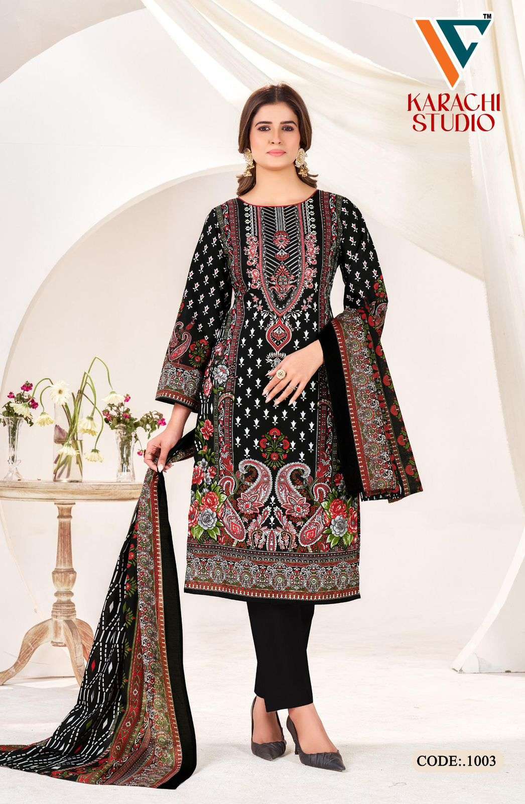 VANDANA CREATION KARACHI STUDIO VOL 1 COTTON DIGITAL PRINTS SALWAR SUIT