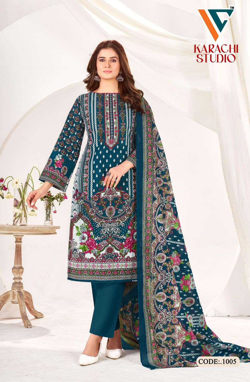 VANDANA CREATION KARACHI STUDIO VOL 1 COTTON DIGITAL PRINTS SALWAR SUIT