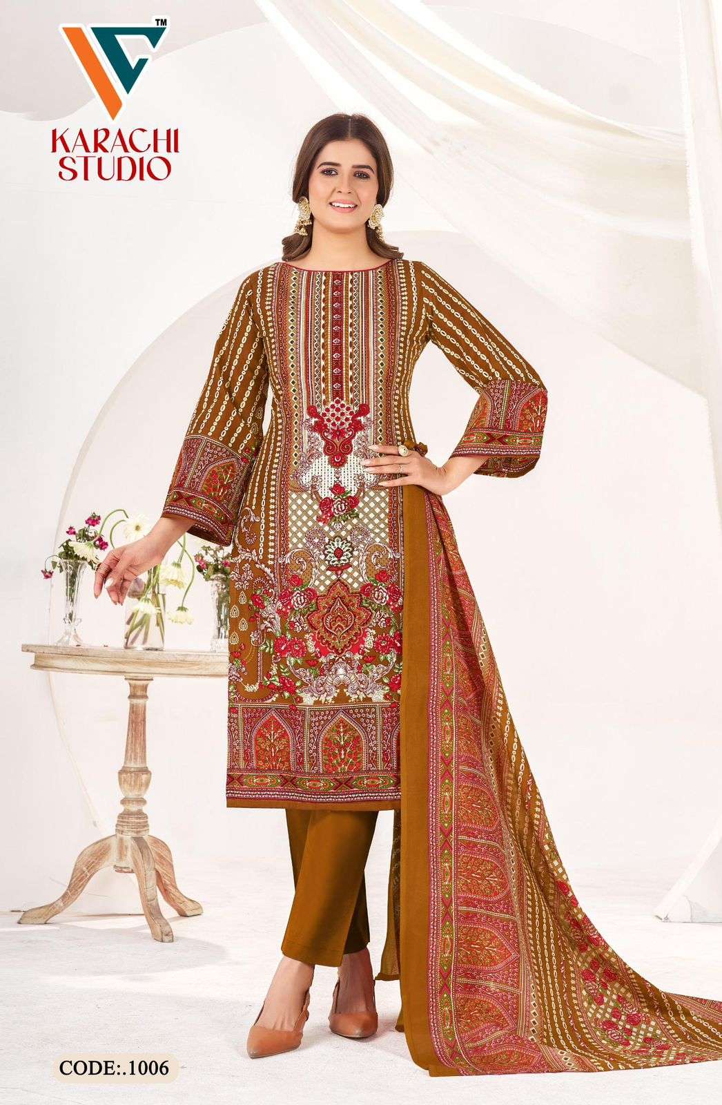 VANDANA CREATION KARACHI STUDIO VOL 1 COTTON DIGITAL PRINTS SALWAR SUIT