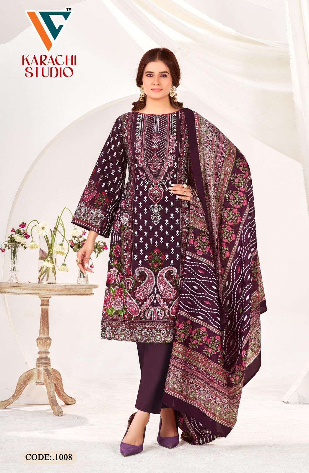 VANDANA CREATION KARACHI STUDIO VOL 1 COTTON DIGITAL PRINTS SALWAR SUIT
