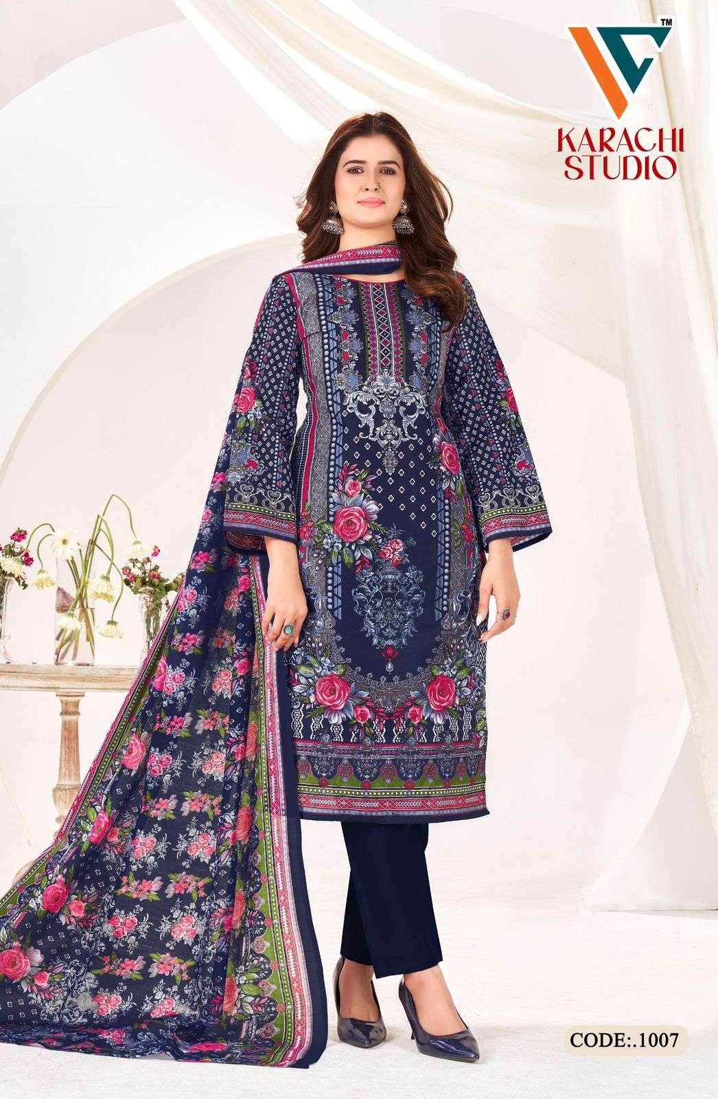 VANDANA CREATION KARACHI STUDIO VOL 1 COTTON DIGITAL PRINTS SALWAR SUIT