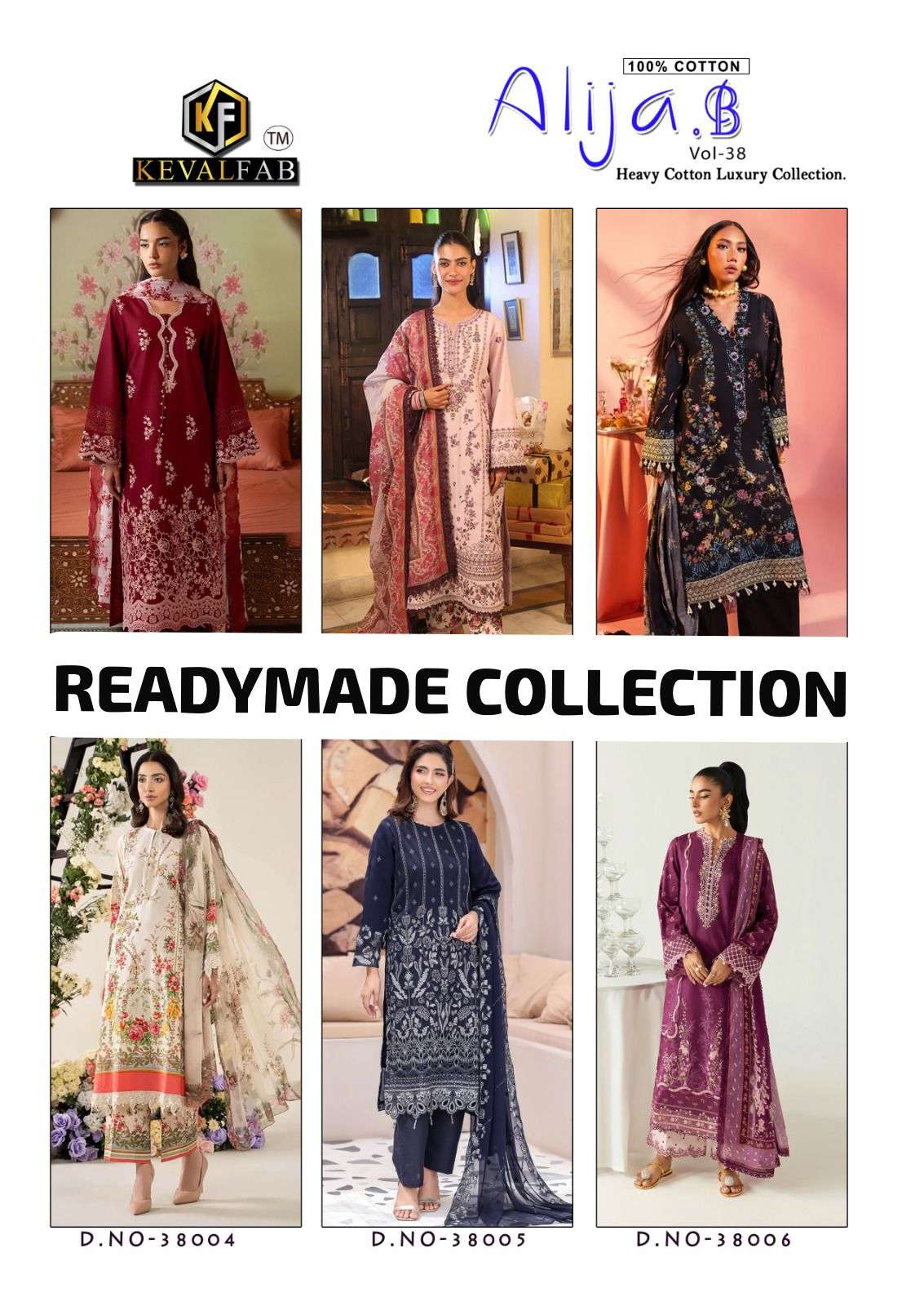  KEVAL FAB ALIJA B VOL 38 READY MADE COLLECTION 