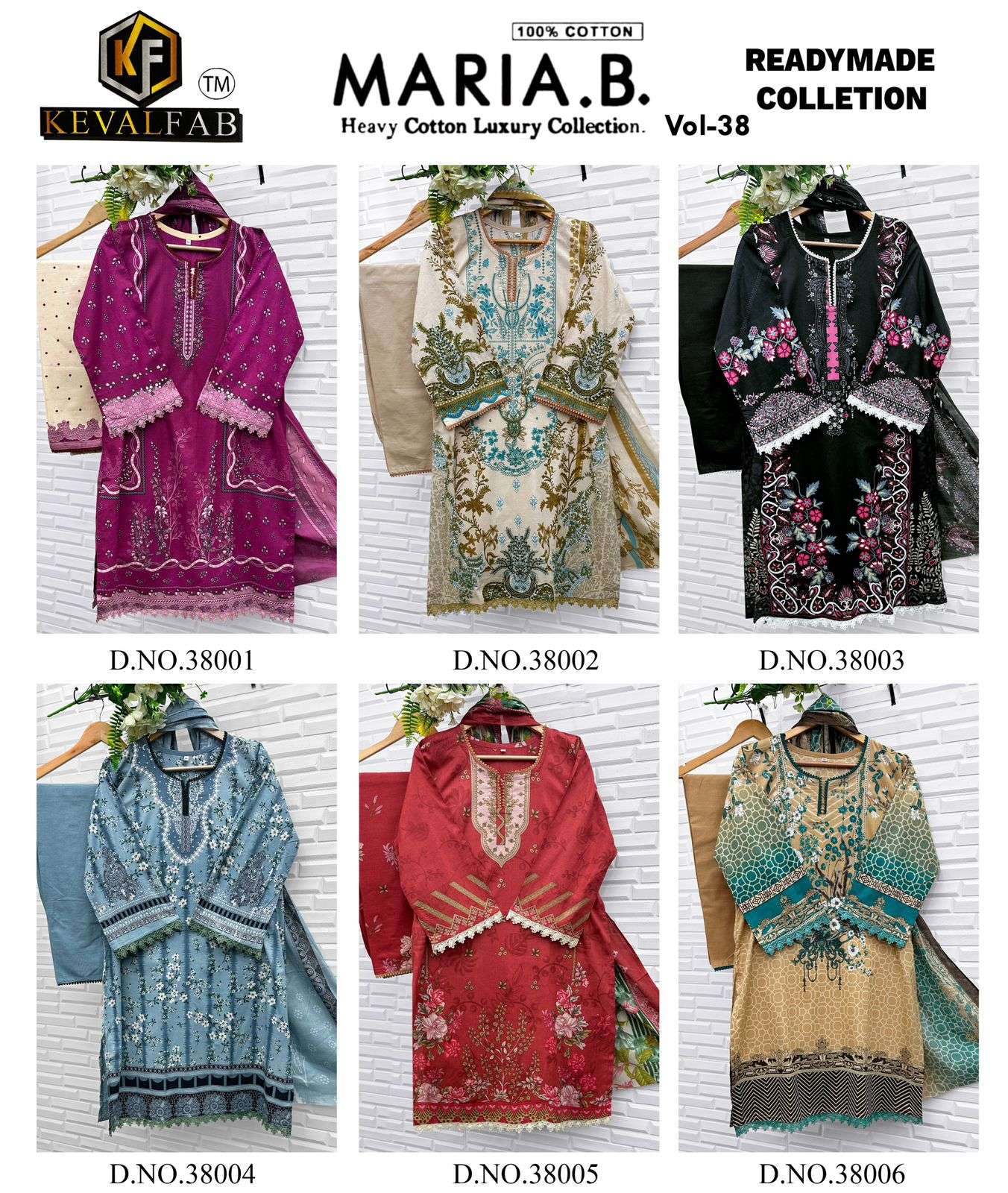 KEVAL FAB MARIA B VOL 38 READY MADE COLLECTION 