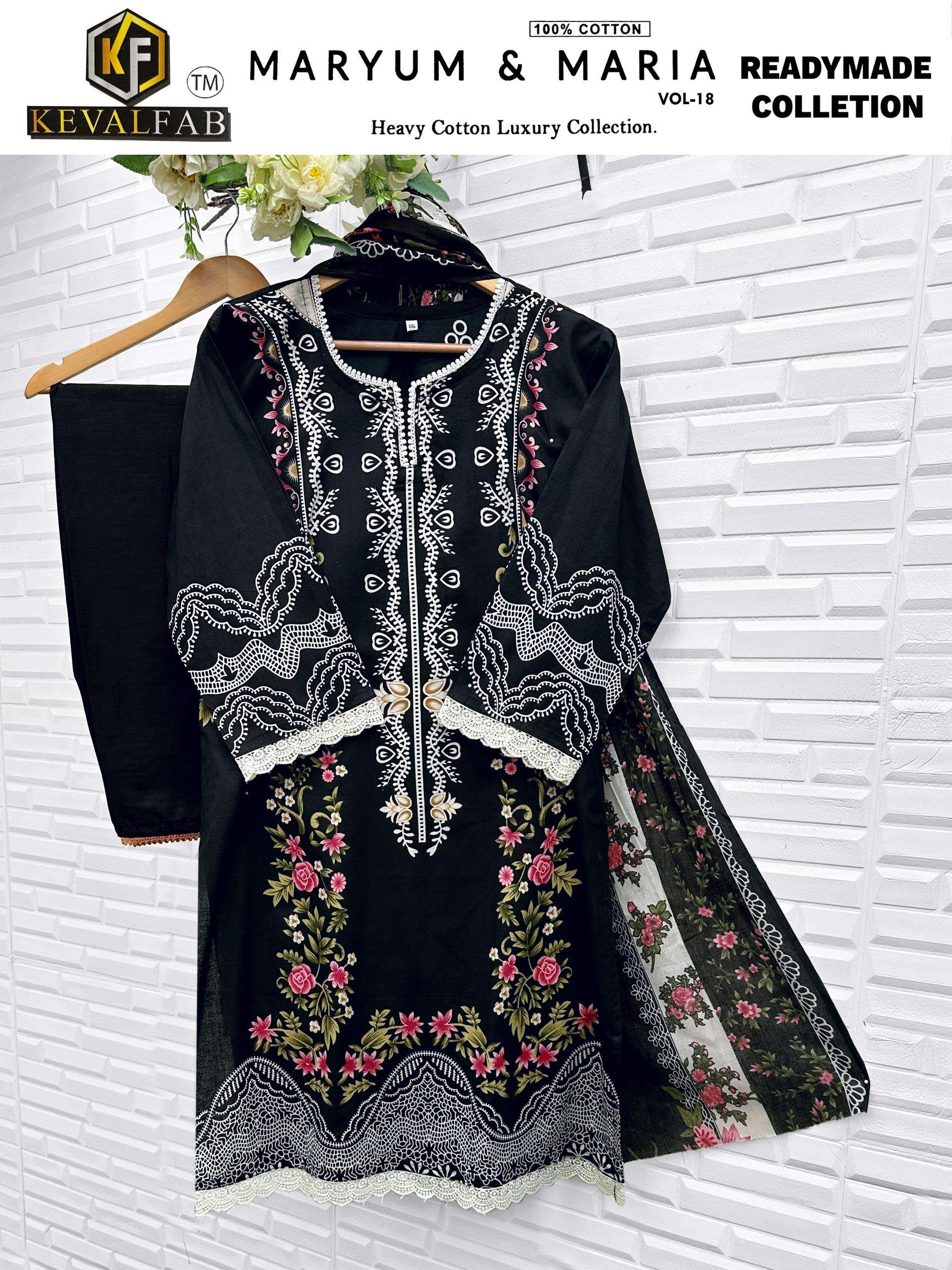KEVAL FAB MARYUM & MARIA VOL 18 READY MADE COLLECTION 