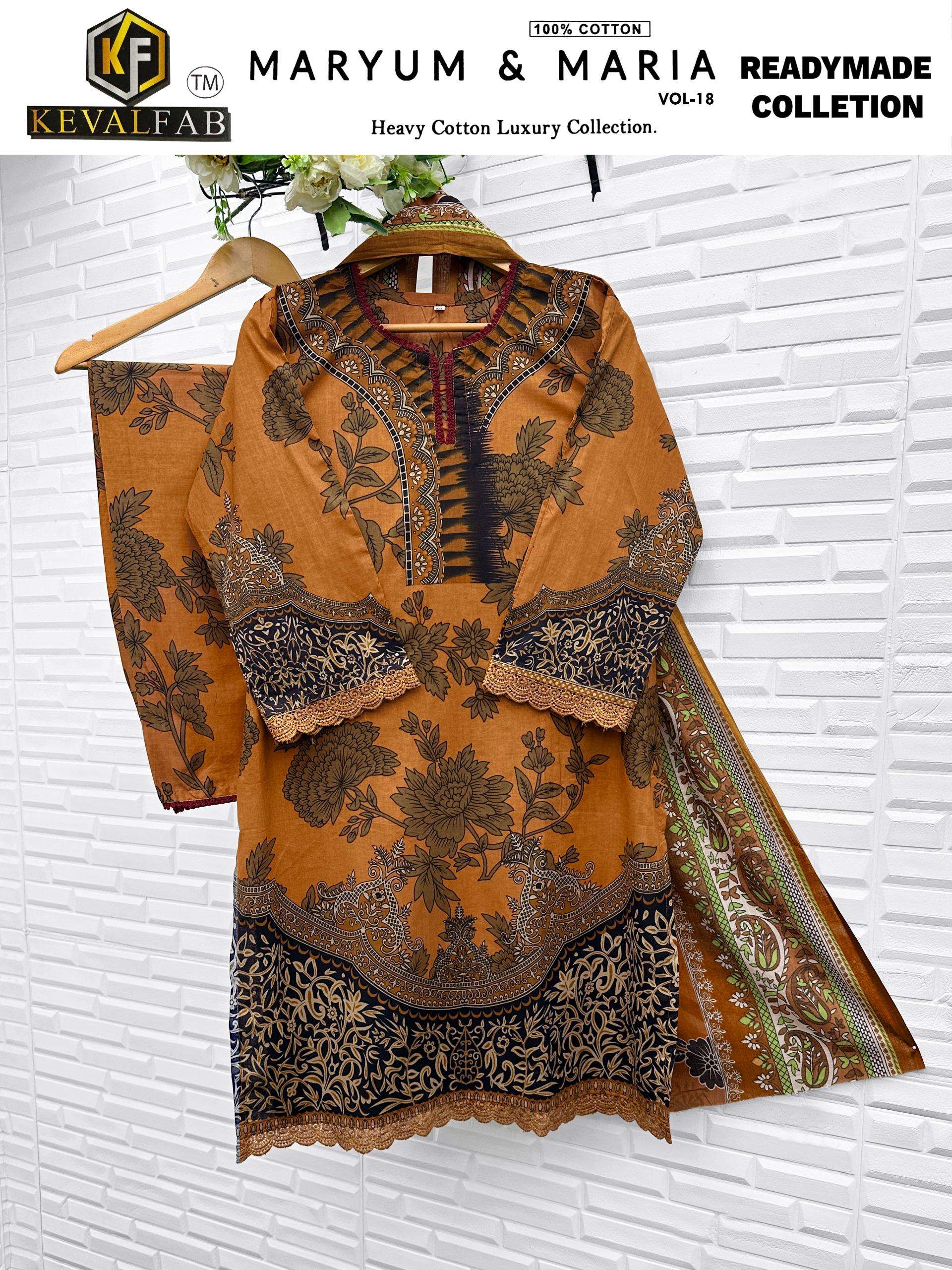 KEVAL FAB MARYUM & MARIA VOL 18 READY MADE COLLECTION 