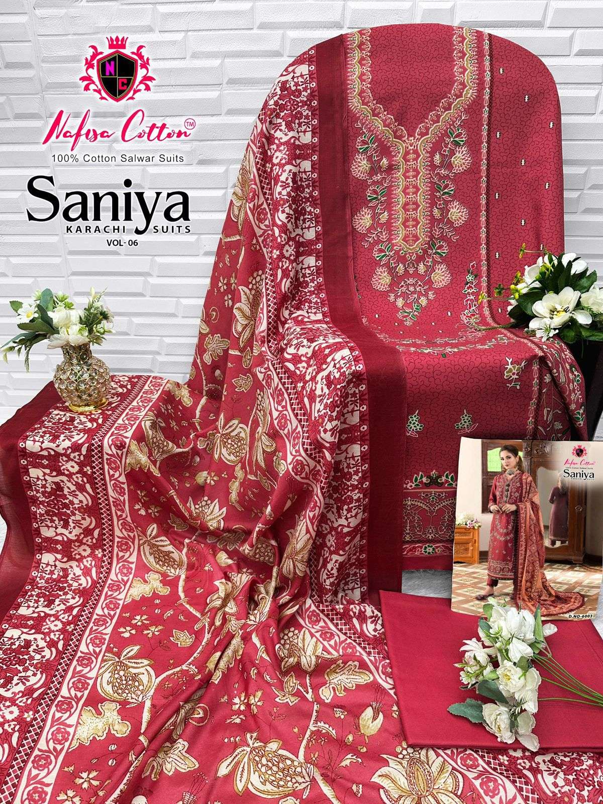 NAFISA COTTON SANIYA KARACHI SUITS VOL 6 