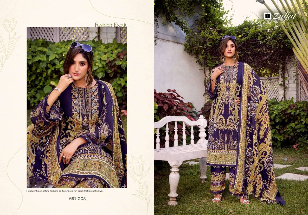 ZULFAT DESIGNER SUITS JANNAT PASHMINA COLLECTION 