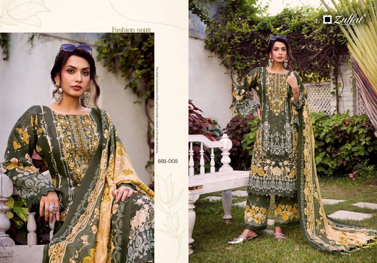 ZULFAT DESIGNER SUITS JANNAT PASHMINA COLLECTION 