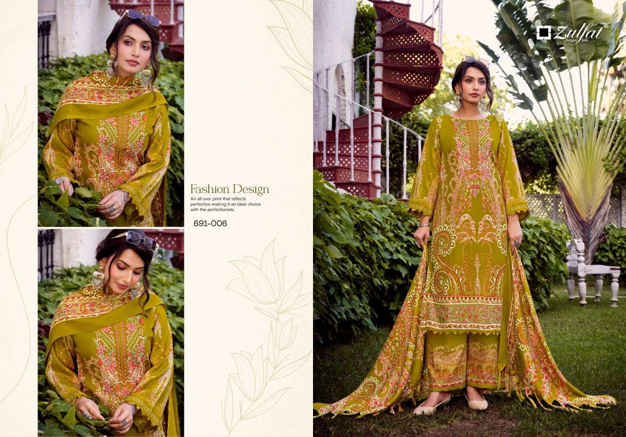 ZULFAT DESIGNER SUITS JANNAT PASHMINA COLLECTION 
