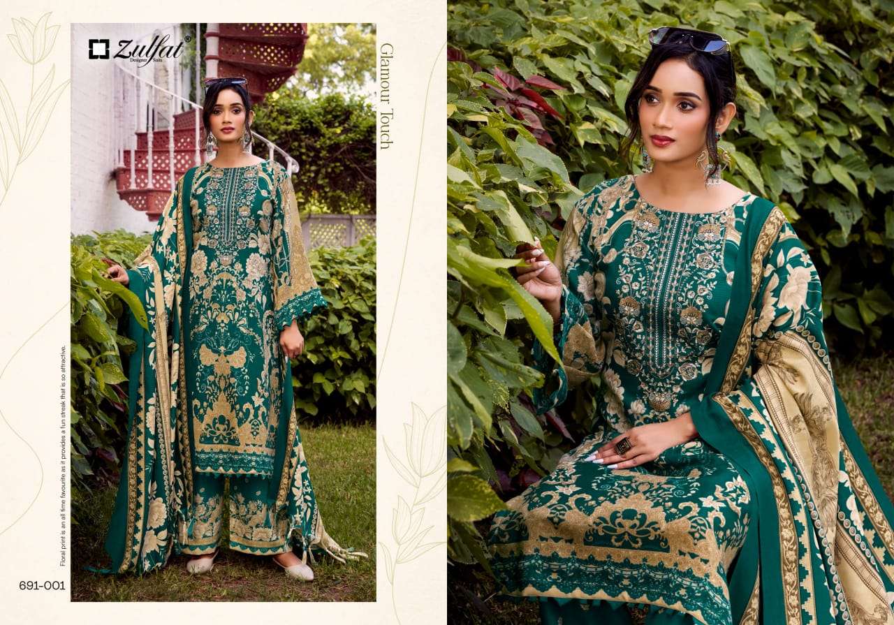 ZULFAT DESIGNER SUITS JANNAT PASHMINA COLLECTION 