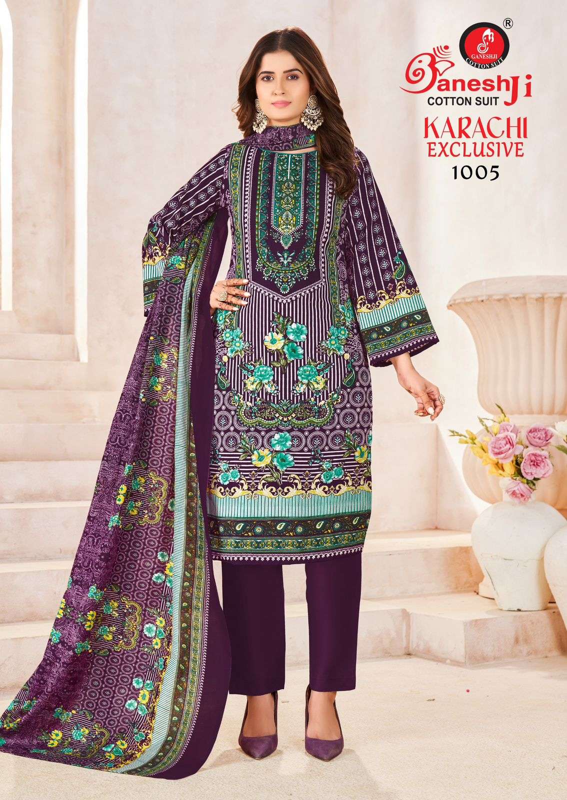 GANESHJI COTTON SUIT KARACHI EXCLUSIVE VOL 1