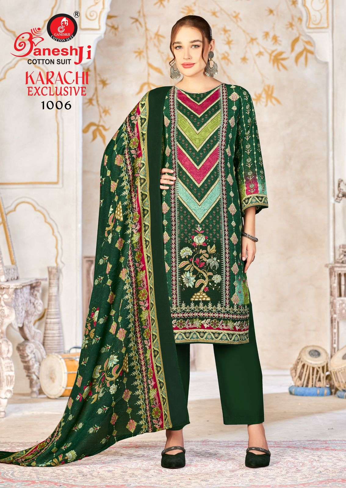 GANESHJI COTTON SUIT KARACHI EXCLUSIVE VOL 1