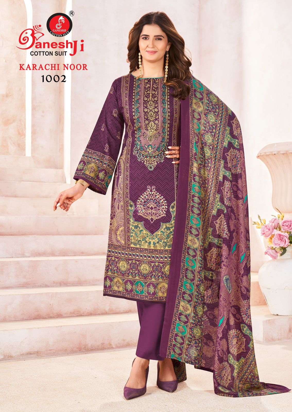 GANESHJI COTTON SUIT KARACHI NOOR VOL 1 